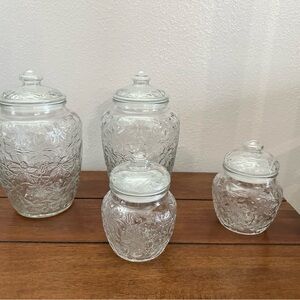 Set Princess House Fantasia Canisters with Lids